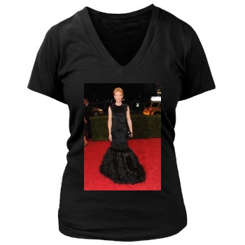 Cate Blanchett Women's Deep V-Neck TShirt