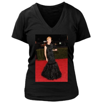 Cate Blanchett Women's Deep V-Neck TShirt