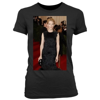 Cate Blanchett Women's Junior Cut Crewneck T-Shirt