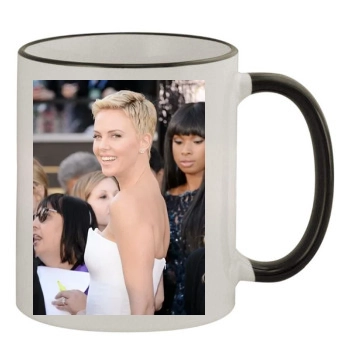 Charlize Theron 11oz Colored Rim & Handle Mug