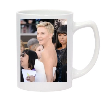 Charlize Theron 14oz White Statesman Mug