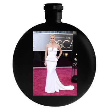 Charlize Theron Round Flask