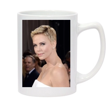 Charlize Theron 14oz White Statesman Mug