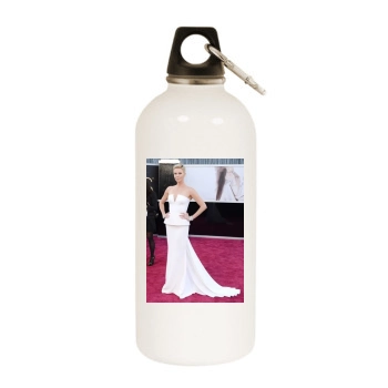 Charlize Theron White Water Bottle With Carabiner