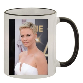 Charlize Theron 11oz Colored Rim & Handle Mug