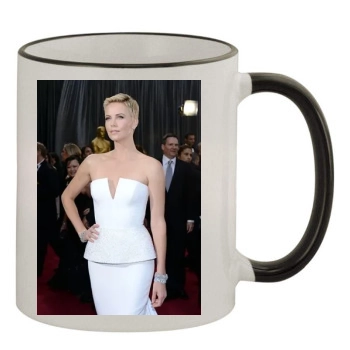 Charlize Theron 11oz Colored Rim & Handle Mug