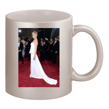 Charlize Theron 11oz Metallic Silver Mug