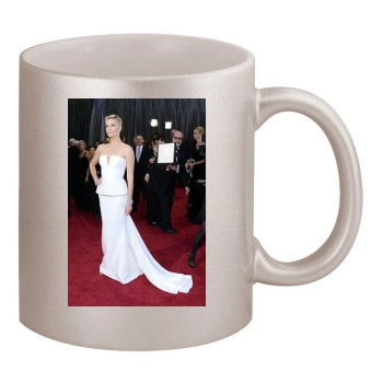 Charlize Theron 11oz Metallic Silver Mug