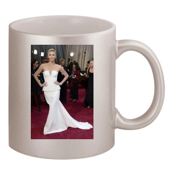 Charlize Theron 11oz Metallic Silver Mug