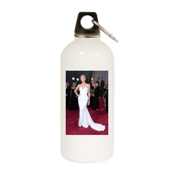 Charlize Theron White Water Bottle With Carabiner