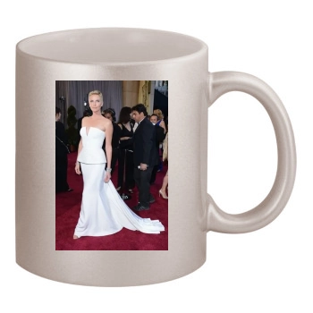 Charlize Theron 11oz Metallic Silver Mug