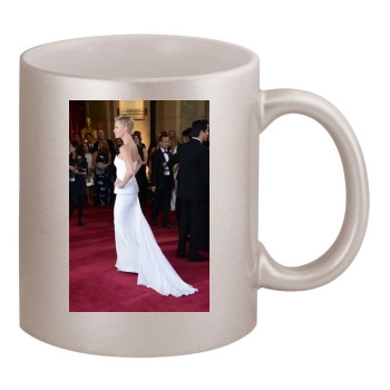 Charlize Theron 11oz Metallic Silver Mug