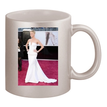 Charlize Theron 11oz Metallic Silver Mug