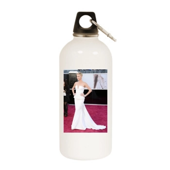 Charlize Theron White Water Bottle With Carabiner