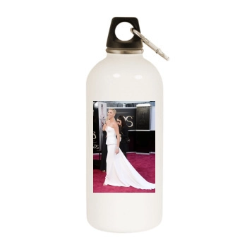 Charlize Theron White Water Bottle With Carabiner