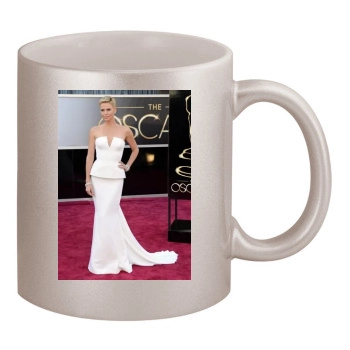 Charlize Theron 11oz Metallic Silver Mug