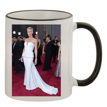 Charlize Theron 11oz Colored Rim & Handle Mug