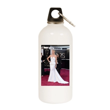 Charlize Theron White Water Bottle With Carabiner