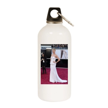 Charlize Theron White Water Bottle With Carabiner