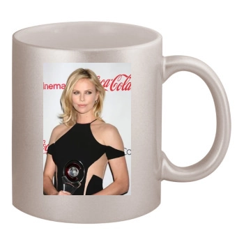 Charlize Theron 11oz Metallic Silver Mug