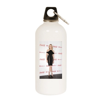 Charlize Theron White Water Bottle With Carabiner