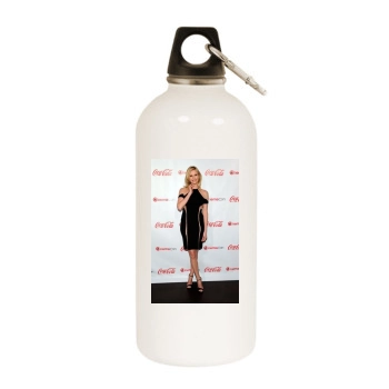 Charlize Theron White Water Bottle With Carabiner