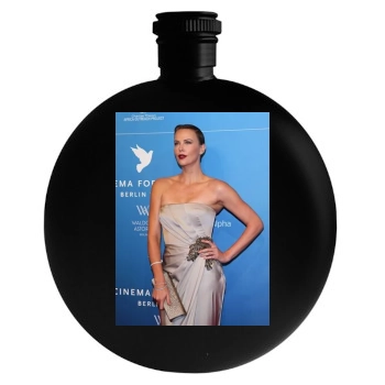 Charlize Theron Round Flask