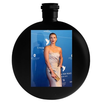 Charlize Theron Round Flask