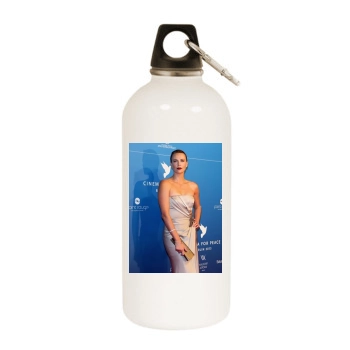 Charlize Theron White Water Bottle With Carabiner