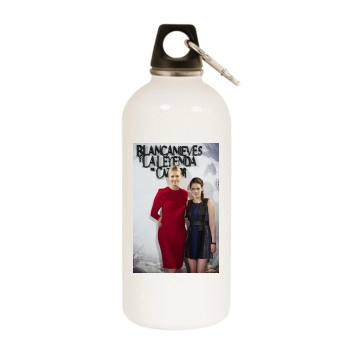 Charlize Theron White Water Bottle With Carabiner