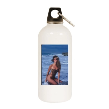 Christie Brinkley White Water Bottle With Carabiner