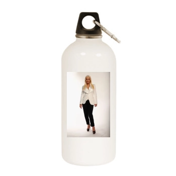 Christina Aguilera White Water Bottle With Carabiner