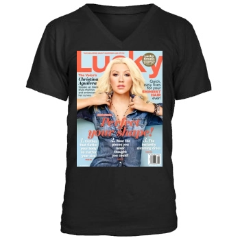 Christina Aguilera Men's V-Neck T-Shirt