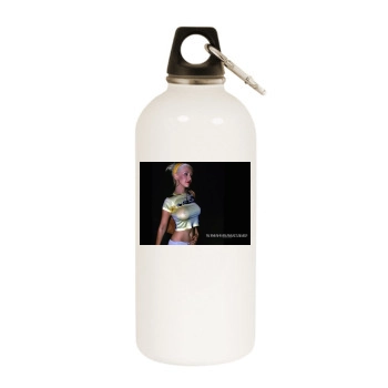 Christina Aguilera White Water Bottle With Carabiner