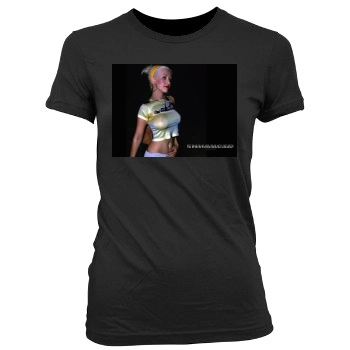 Christina Aguilera Women's Junior Cut Crewneck T-Shirt