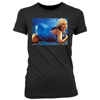 Christina Aguilera Women's Junior Cut Crewneck T-Shirt