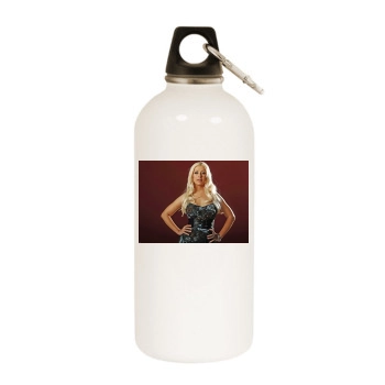 Christina Aguilera White Water Bottle With Carabiner