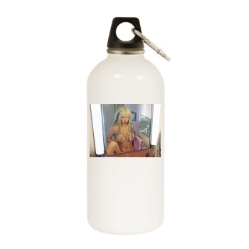 Christina Aguilera White Water Bottle With Carabiner