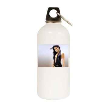 Christina Milian White Water Bottle With Carabiner