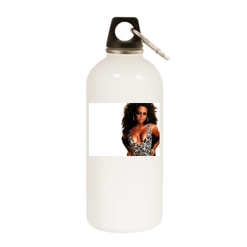 Christina Milian White Water Bottle With Carabiner