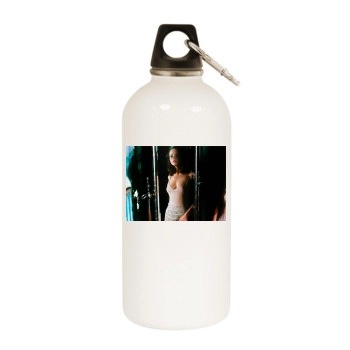 Christina Ricci White Water Bottle With Carabiner