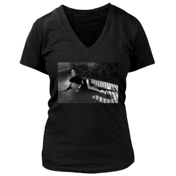 Christina Ricci Women's Deep V-Neck TShirt