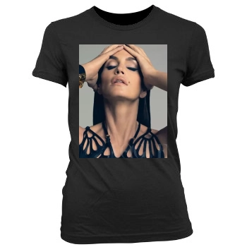 Cindy Crawford Women's Junior Cut Crewneck T-Shirt