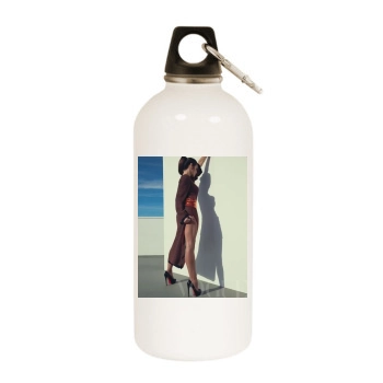 Cindy Crawford White Water Bottle With Carabiner