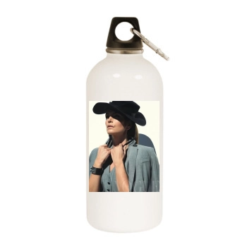 Cindy Crawford White Water Bottle With Carabiner