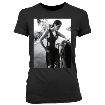 Cindy Crawford Women's Junior Cut Crewneck T-Shirt