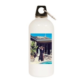 Cindy Crawford White Water Bottle With Carabiner