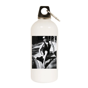 Cindy Crawford White Water Bottle With Carabiner