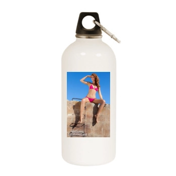 Cintia Dicker White Water Bottle With Carabiner