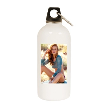 Cintia Dicker White Water Bottle With Carabiner
